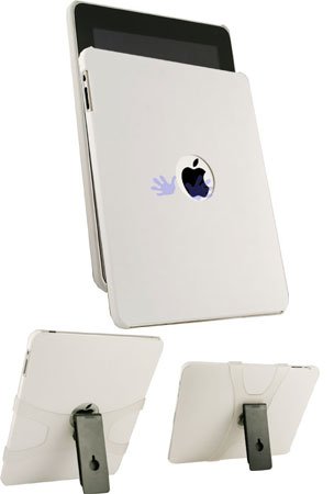 HHI iPad GriponPad Rubberized Hard Case With Removable Kickstand - Rubberized White (Free Screen Protector)