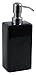 Kiera Grace Ceramic Lotion Dispenser, 8 by 3 by 2.25 Inch, Black