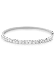 Diamond 18k White Gold Bangle Bracelet