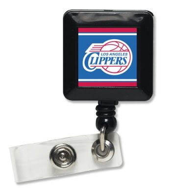 LOS ANGELES CLIPPERS RETRACTABLE BADGE HOLDER KEYCHAIN