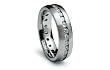 Stainless Steel Ring Satin High Polish with CZ Eternity Band