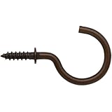 ARROW 160376 1-1/4" Cup Hooks (Pack of 18), Rubbed Bronze