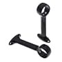 Levolor Universal Bracket, Pair of 2, Black, for Ceiling, Wall or End Mounting