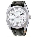 Seiko #SNKF09 Men's 100M Leather Band Self-Winding Automatic Watch