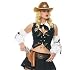 TAN Sheriff Holster, Gun & Hat Sexy Costume Accessory - One Size Fits Most Women