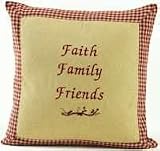 Faith Family Friends Country Pillow