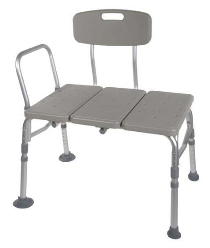 Plastic Transfer Bench With Adjustable Backrest