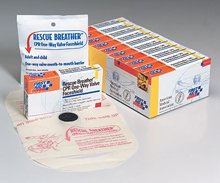 CPR one-way valve faceshield- 1 per single unit box- bundle of 10 boxes At Home Emergency