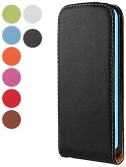 Solid Color Open Up and Down PU Leather Full Body Case for iPhone 5C (Assorted Colors) ( Color : Blue )