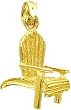 14K Gold Adirondack Beach Chair Charm