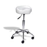 White Saddle Stool from SalonSmart