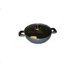 ALUMINIUM NON-STICK SAUCE WOK 28cms WITH LID