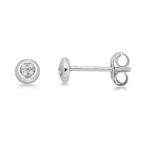 Miore kleine Ohrstecker 375 Weißgold mit Brillanten 0,03ct MP9052E