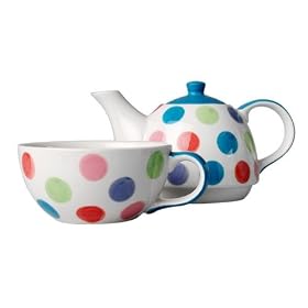 Stackable Spotty 'Tea For One' Set