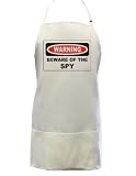 BEWARE OF THE SPY Full Size Professional Apron (3 Pockets)