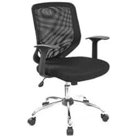 Mesh and Ventilated Office Chair - Mid Back Contemporary Mesh Chair - LF-W95-MESH-BK-GG
