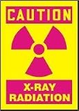 CAUTION X-RAY RADIATION (W-GRAPHIC) 14 x 10 Aluminum 5 Yr Sign