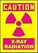 CAUTION X-RAY RADIATION (W-GRAPHIC) 14 x 10 Aluminum 5 Yr Sign