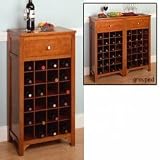 Modular Wine Cabinet - Walnut (Walnut) (37.6H x 19.1W x 12.6D)