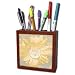 Patricia Sanders Flowers - Honey Yellow Sunflower- Floral Art- Flowers- Nature - Tile Pen Holders-5 inch tile pen holder
