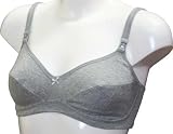 Ex Store Grey Cotton Rich Non-Wired Nursing Bra 0702
