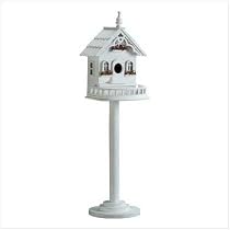 Wood Victorian Birdhouse on Stand - Style 34320