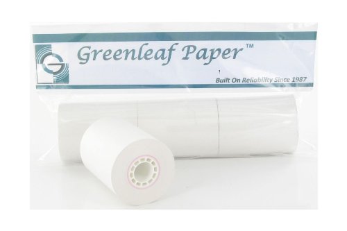 Greenleaf Thermal Roll Receipt Paper, 2.25 Inches x 80 Feet, Pack of 3 Rolls, White