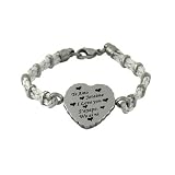 I Love You White Leather Heart Bracelet - Clearance Final Sale
