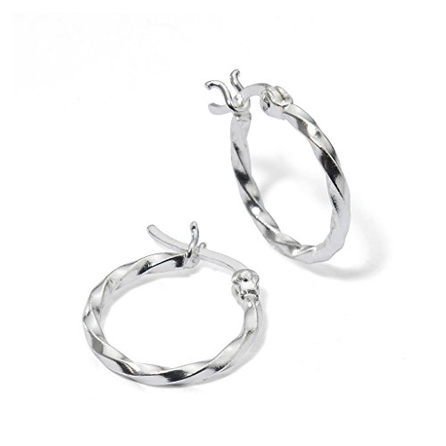 River Island Jewelry - Fine 925 Sterling Silver Twisted Hoop Earrings
