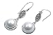 Sterling Silver Mabe Pearl Earrings - Size: 29mm
