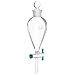 Chemglass CG-1742-07 Glass Squibb Style Separatory Funnel, with 6mm PTFE Stopcock, 2000mL Capacity