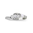 1/10ct Three-Stone Diamond Promise Ring in Sterling Silver (sizes 4 - 9)