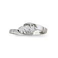 1/10ct Three-Stone Diamond Promise Ring in Sterling Silver ( Sizes 4-9)