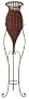 AR Home D?cor Wicker Weave Vase Floor Stand