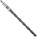 Cleveland 927E High Speed Steel Taper Shank Drill Bit, Extra Length, Coolant Through, Black Oxide, Morse Taper Shank, 118 Degree Notched Point