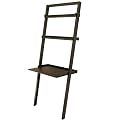 Leaning Desk with 2-Shelves - Black