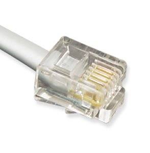 New Icc Gclb666014 14 Foot Length Flat Line Cord Silver Telephone Accessories Durable Affordable