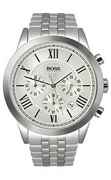 Hugo Boss Chronograph Silver Dial Stainless Steel Mens Watch 1512571