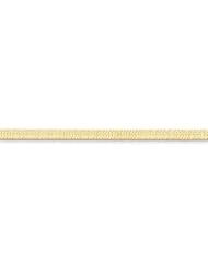 14k Yellow 20in Gold 4.0mm Silky Herringbone Necklace Chain. Metal Wt- 8.89g