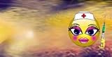 AIRBRUSHED LICENSE PLATES -SMILEY NURSE -TYE DYE - #1699