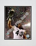 Photo File Pittsburgh Steelers Troy Polamalu Super Bowl XLIII Celebration Matted Photo