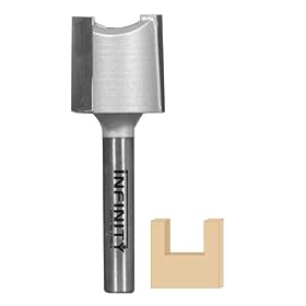 52-001B, 1 4 Shank Dado and Planer Router Bit With Bearing Kit by infinity Tools