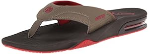 Reef Men's Fanning R Flip Flop, Brown/Light Brown/Red, 7 M US