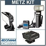 Metz 76 Series MZ-5, Digital Handlemount TTL Flash with NiMH Battery and Charger, Bundle with Metz SCA-3502 Dedicated TTL Flash Adapter for Leica Cameras. Westcott Micro Apollo 8