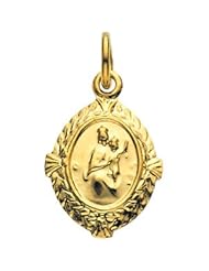 14K Yellow Gold Scapular Medal