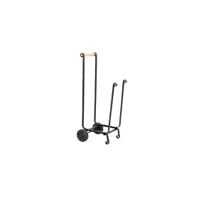 Large Black Log Rack with Wheels
