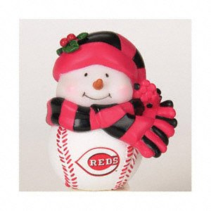 Cincinnati Reds MLB Light-Up Musical Snowman Ornament (3)