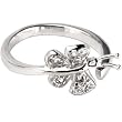 Sterling Silver 925 Cubic Zirconia PAVED BUTTERFLY Adjustable Toe Ring
