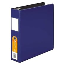 Wilson Jones 384 Line Heavy-Duty Locking D-Ring Binder, 2-Inch Capacity, 8.5 x 11 Inch Sheet Size, Dark Blue (W384-44BLPP)