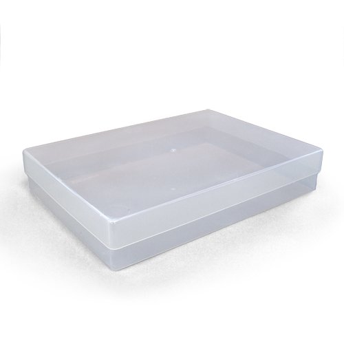 10 X A4 CLEAR PLASTIC BOX HOLDER PAPER STORAGE ENVELOPE CRAFT LEAFLET BOXES NEW